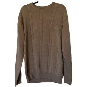 Beverly Hills Polo Club Knit Sweater Beige Color 100% Acrylic Men's Size XL